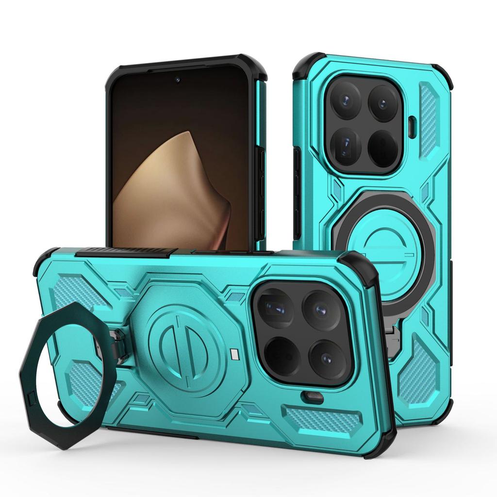 Чехол-кольцо с магнитом для Xiaomi 15T Pro, вращающийся на 360° [Защита от падений военного уровня] + Металлическая пластина для чехла телефона MagSafe
