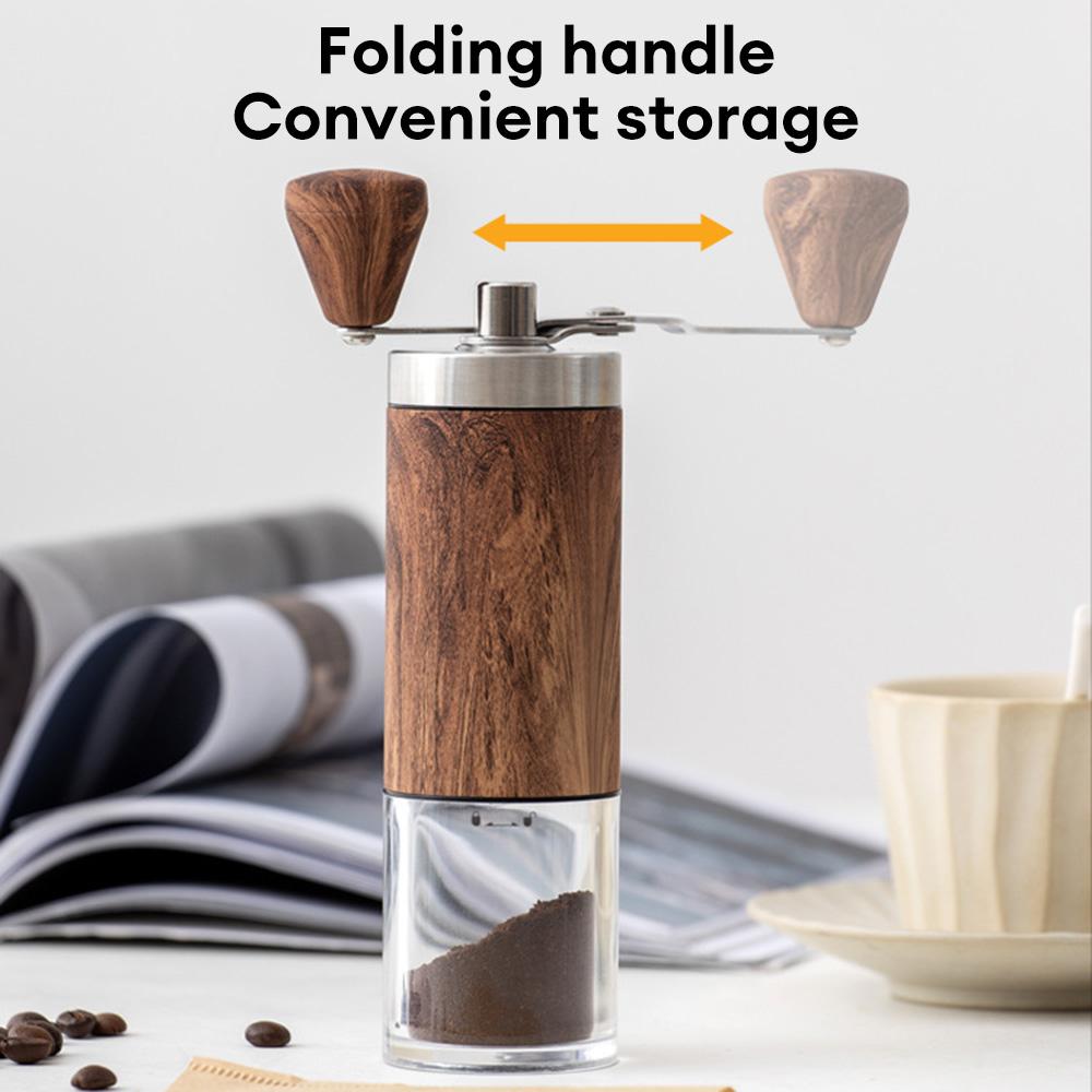 2024 Новая ручная кофемолка Высококачественная портативная ручная эспрессо-мельница с деревянной ручкой Кофемолка для зерен