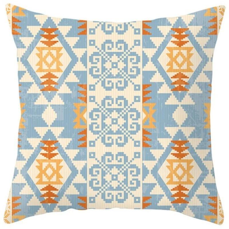 decoration Bohemian geometric pattern digital printing pattern cushion cover suitable for sofa bedroom car pillow cover