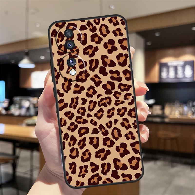 Роскошный Чехол с Леопардовым Принтом для Honor Magic 7 5 6 8 Lite Honor 400 200 Pro 50 70 90 X8c X9a X9b X9c X9d Win RT Чехол