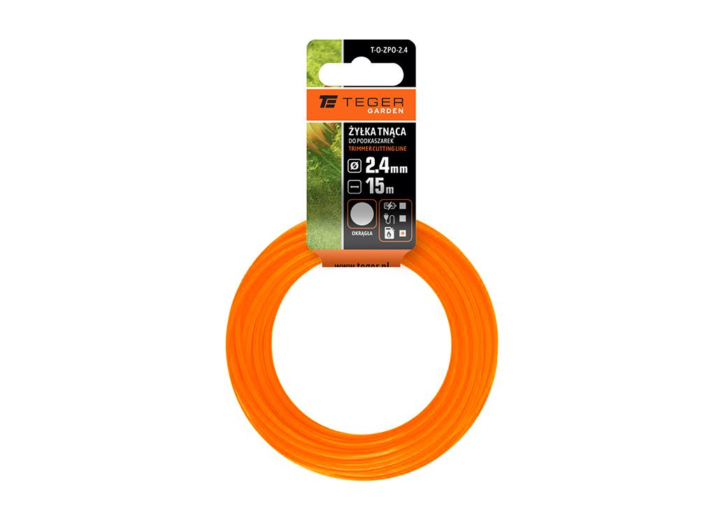 Żyłka Tnąca Do Podkaszarek / Okrągła / 2.4 Mm / 15 M / Teger