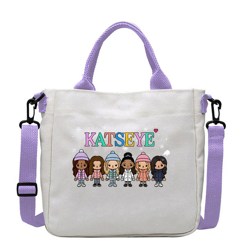 KATSEYE Girl Group Print Canvas Bag Women Tote Crossbody Shoulder Bag for Work Casual 601123-18