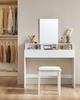 White cosmetic dressing table Makeup with a large mirror