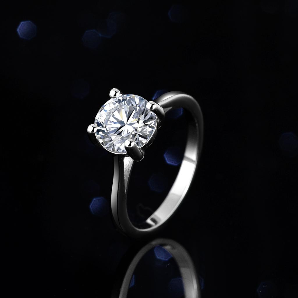 D цвет 3ct муассанит бриллиантовое кольцо женское серебряное кольцо классическое кольцо с четырьмя зубцами обручальное кольцо обручальное кольцо подарок для подруги