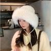 Warm Winter Plush Hat Thickened Ear Protection Hat Trendy Knit Hat  for Women