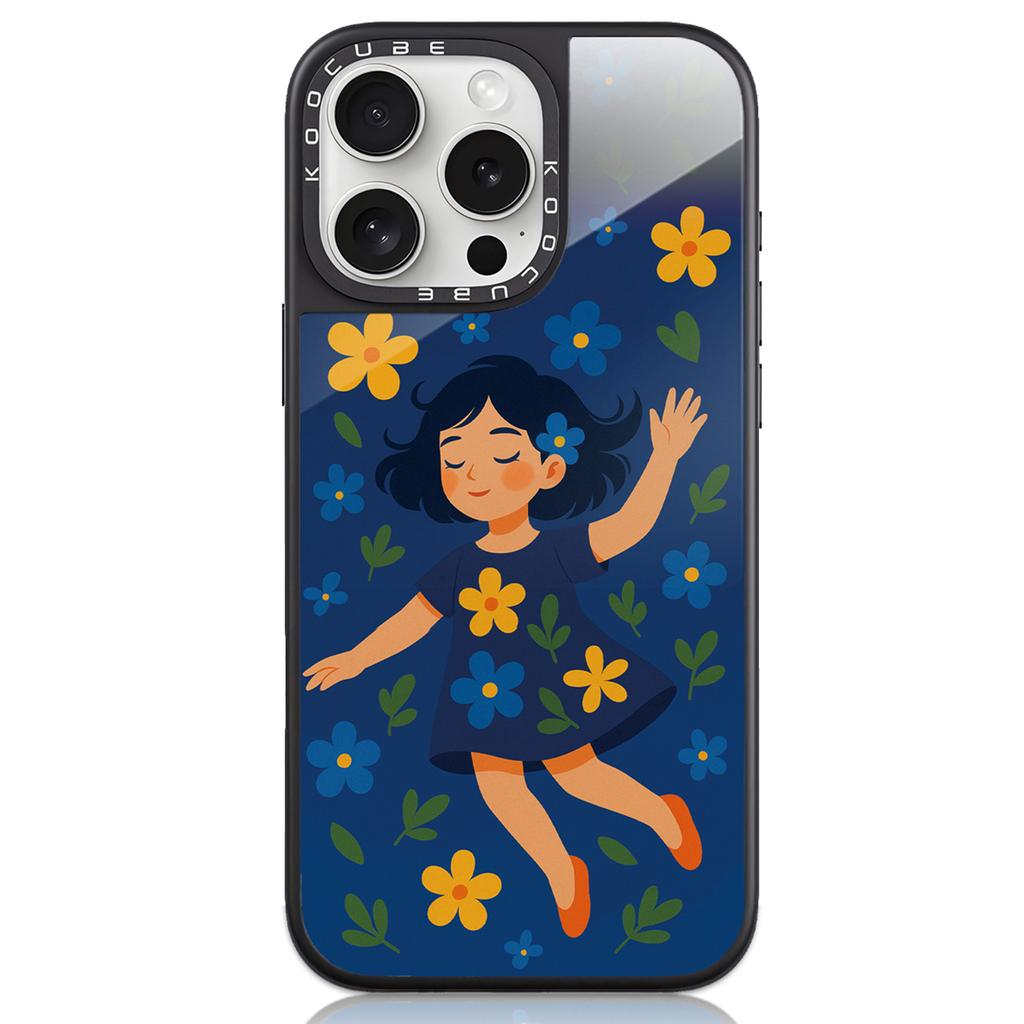 For iPhone 16 Pro Max Case High Aluminium-silicon Glass+PC+TPU Pattern Print Phone Cover Compatible with MagSafe