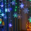Curtain Lamp Attractive Super Bright Romantic Lighting Soft Energy-saving Decorative Waterproof Christmas Snowflake Icicle Lights