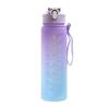 Frosted Mid-Size Summer Straw Sports Water Bottle - Wear-Resistant On-the-Go Cup