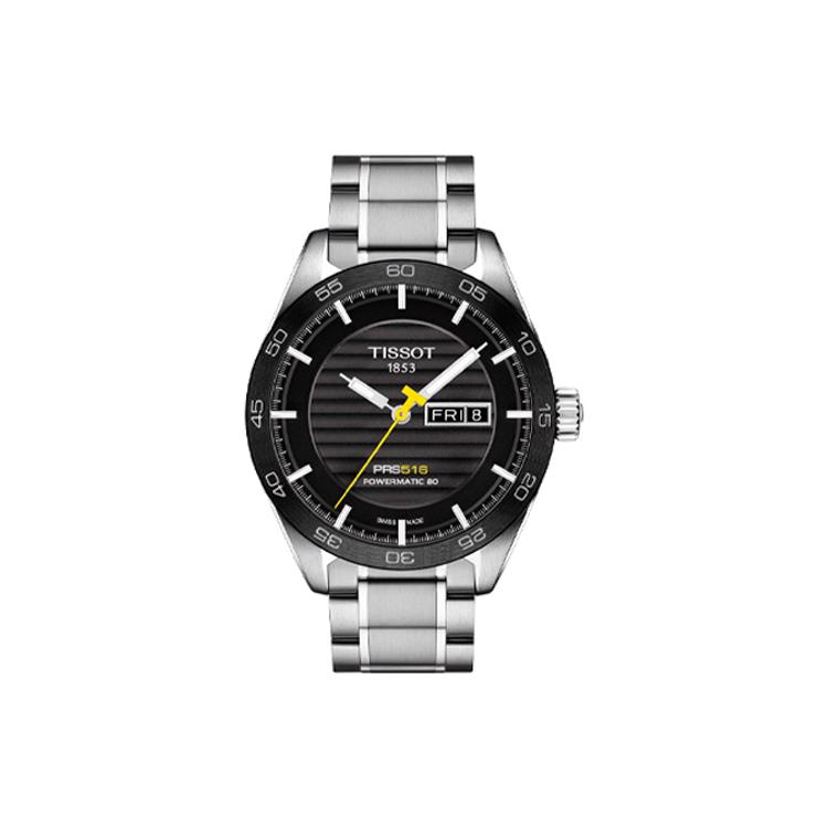 Tissot PRS516 Автоматические Механические Часы Мужские Часы 42мм Черный Циферблат Корпус из Нержавеющей Стали T100.430.11.051.00