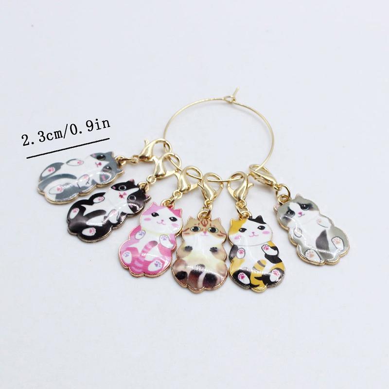 8 шт./компл. сплав многофункциональный вспомогательный маркер орнамент кошка вязание вязальные маркеры для Diy Craft маркер