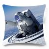 Home Lumbar Sofa Decorative Pillowcase Astronaut Cosmic Planet Spaceship Cushion Cover