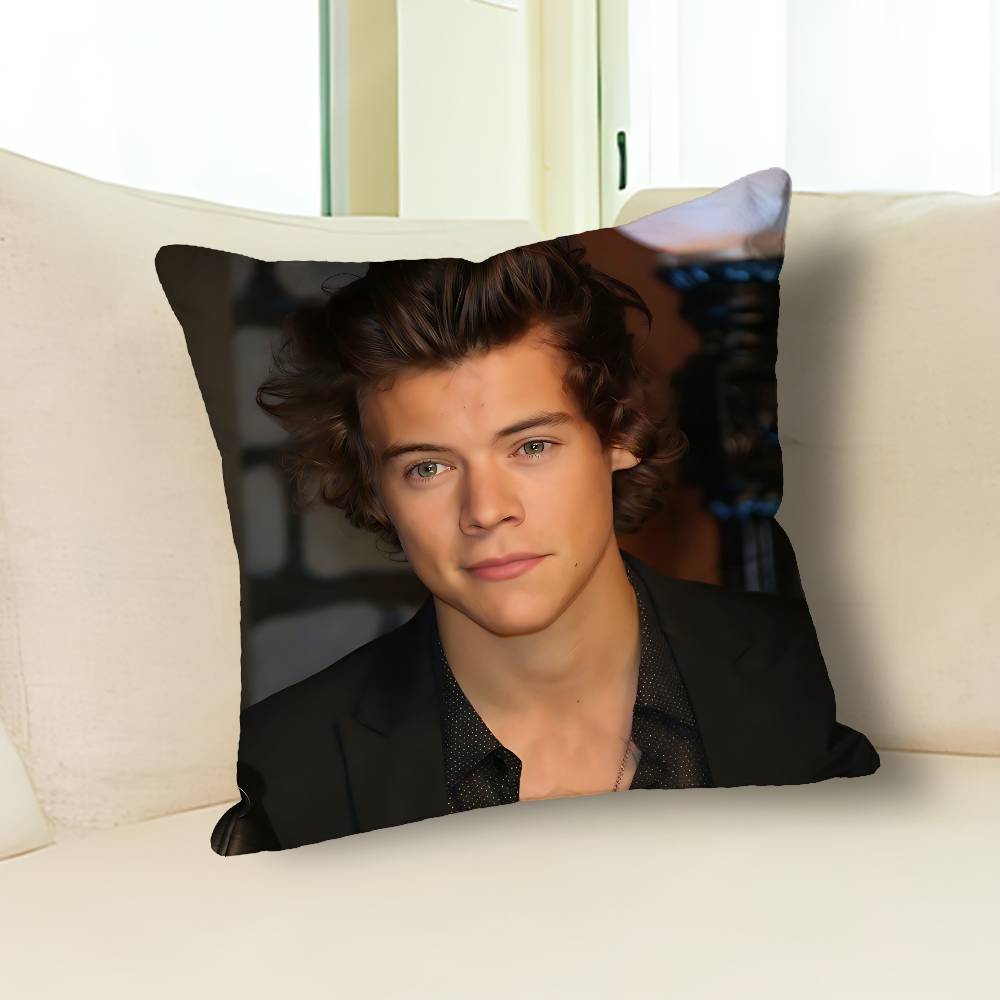 Наволочки для подушек с изображением певца H-Harry S-Styles для спальни, гостиной, дивана, домашнего декора. Полиэстеровая наволочка на молнии