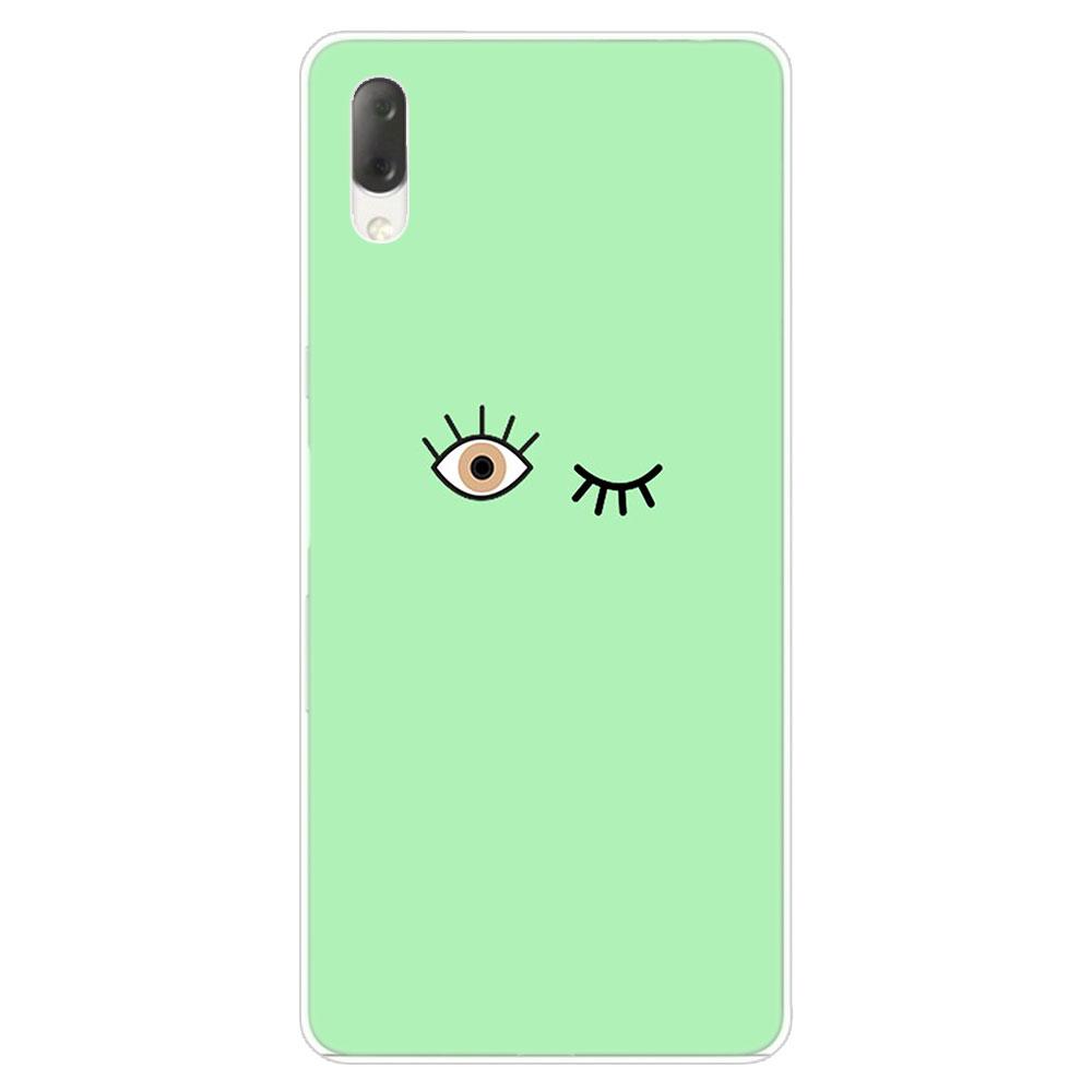 Жесткий чехол с милым мультяшным подмигивающим глазом для Sony Xperia L1 L2 L3 X XA XA1 XA2 Ultra E5 XZ XZ1 XZ2 Compact XZ3 M4 Aqua Z3 Z5 Premium