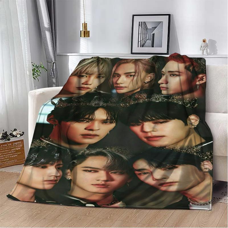 3D KPOP S-Stray-K-Kids Плед Плед для пикника Теплые фланелевые пледы Покрывала для дивана кровати Домашние Постельное белье Подарки на день рождения