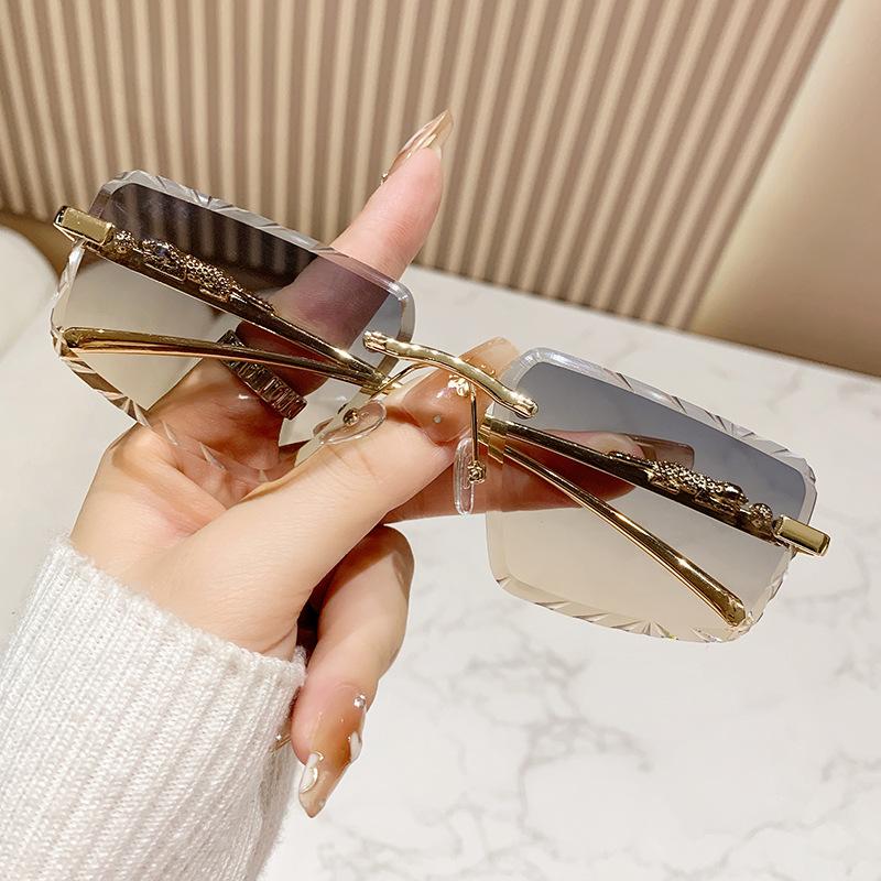 Гепард Декоративные очки без оправы солнцезащитные очки цветные мужские и женские ретро леопардовые металлические солнцезащитные очки