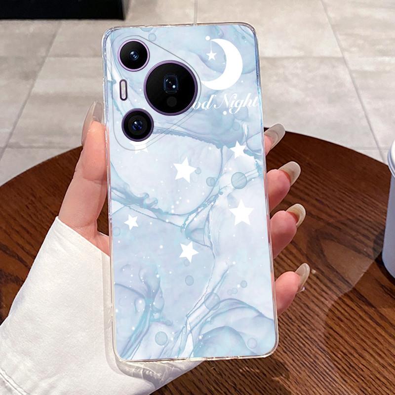 Casing For Huawei Pura 70/70 Pro Plus/70 Pro+ Phone Case Transparent Silicone Aesthetic Cute Cat Cartoon Cover For Pura70 Bumper