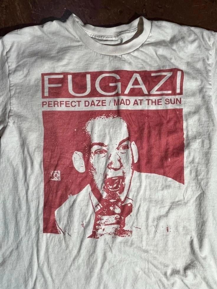 Fugazi Band 90s Classic Style White Short Sleeve Unisex Shirt Vtg S-5XL WA1250
