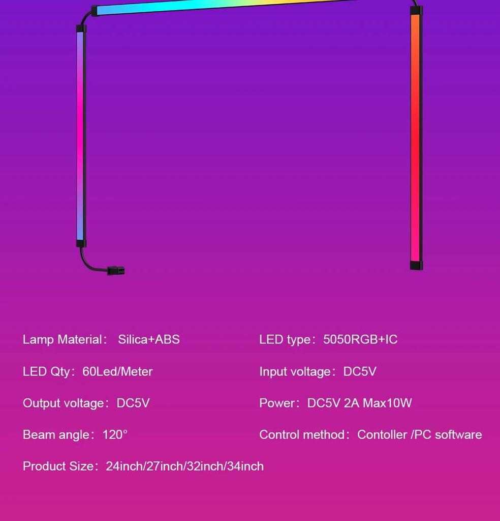 RGB Ambient Light Strip for E-Sports Room: Desktop Monitor Backlight with Screen Synchronization