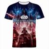 Disney Летняя 3D-принт Футболка Звездные войны для подростков Повседневная одежда Футболка Модная Футболка Оверсайз Харадзюку Мужской Топ