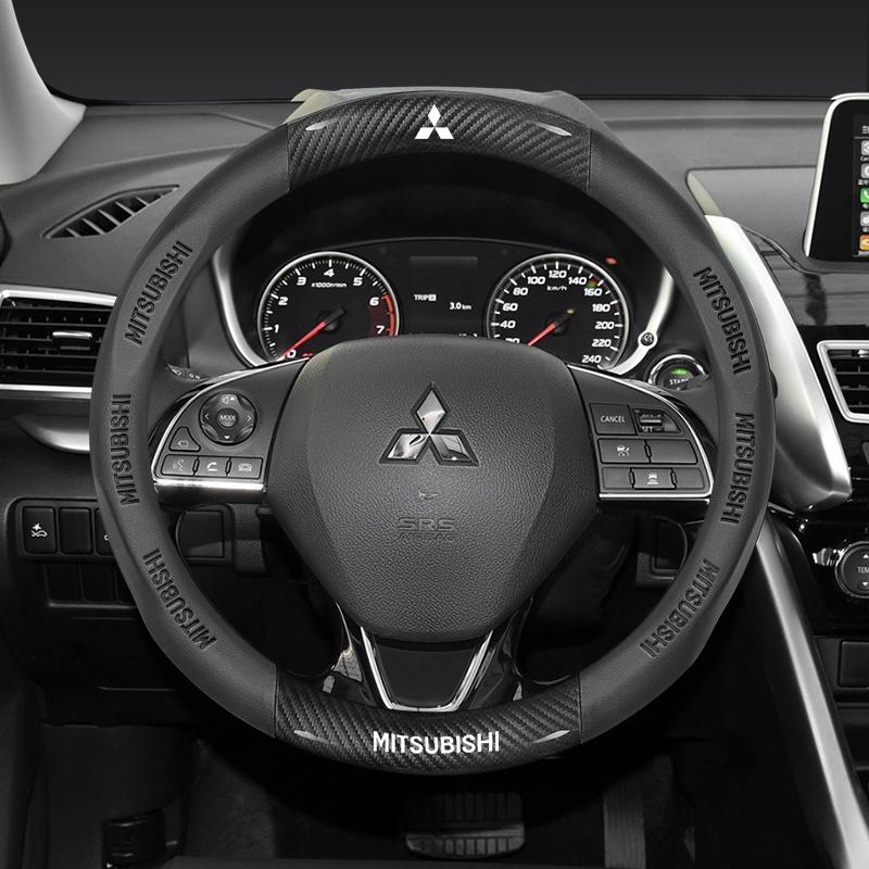 Автомобильный чехол на руль из углеродного волокна и кожи для Mitsubishi RALLIART ASX Colt Eclipse Galant LANCER EX OUTLANDER Pajero Triton