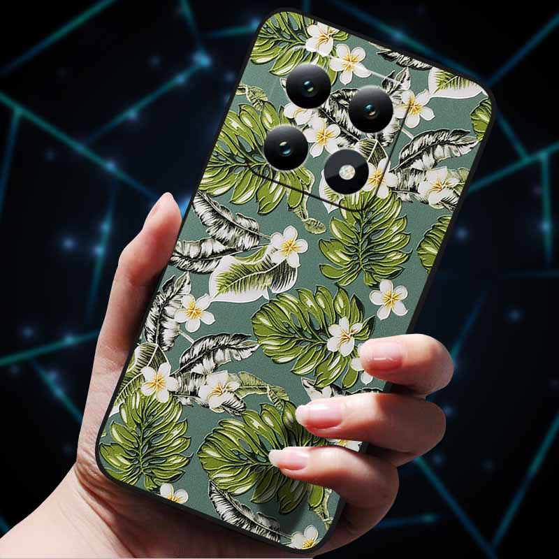 3D Flowers Emboss Fundas For Xiaomi 14T Pro 5G Case Soft Silicone Phone Cases for Xiaomi 14T 5G Back Covers Shell Mi 14T Pro Bag