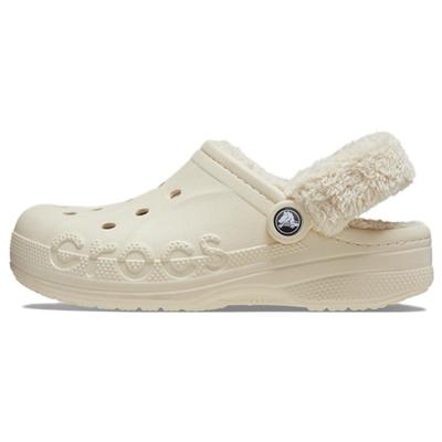 Клоги Baya Lined Fuzz Strap EVA Удобные Повседневные Сандалии Унисекс Белая Плюшевая Часть Несъемная