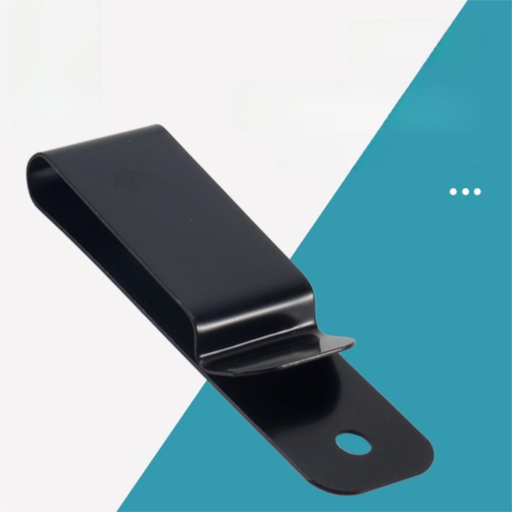 10pcs/set Metal Spring Buckle Hook Black Sheath Clip Hooks Useful Belt Clip Buckle Outdoor Camping
