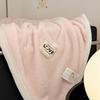 Simple Pink Solid Color Throw Blanket Luxury Warm Cozy Velvet Blanket for Home Sofa Bed All Seasons Travel Camping Blanket