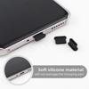 Пылезащитная заглушка Type-C Силиконовая заглушка для порта USB C Защита порта зарядки Совместима с большинством телефонов и ноутбуков с USB C Черная