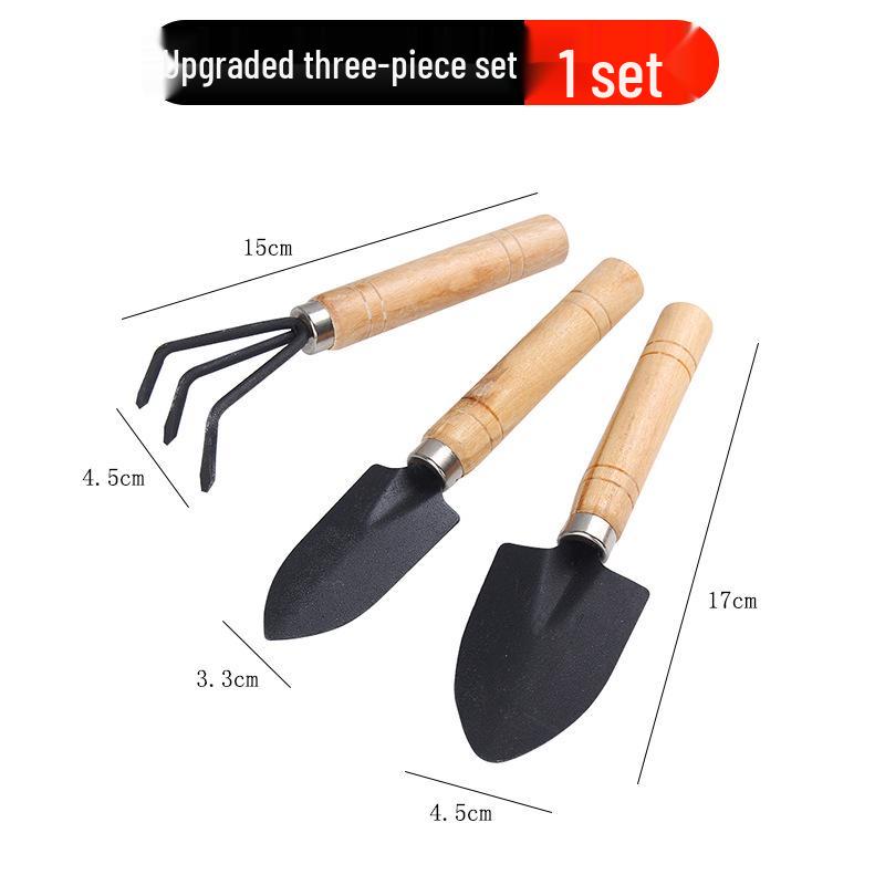 Набор садовых инструментов: Набор из 3 предметов для овощей, цветов и суккулентов - Включает маленький совок, грабли и лопатку.