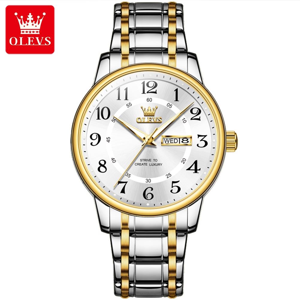 Olevs 2891 Custom logo Arabic Numerals Digital Dial Classics Business Luxury Waterproof Calendar Quartz Watch Man Wrist Watch