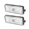 LED Reflector Reflector Square Trailer Side Marker Rear Marker Turn Signal Tail Lamp White Set of 2