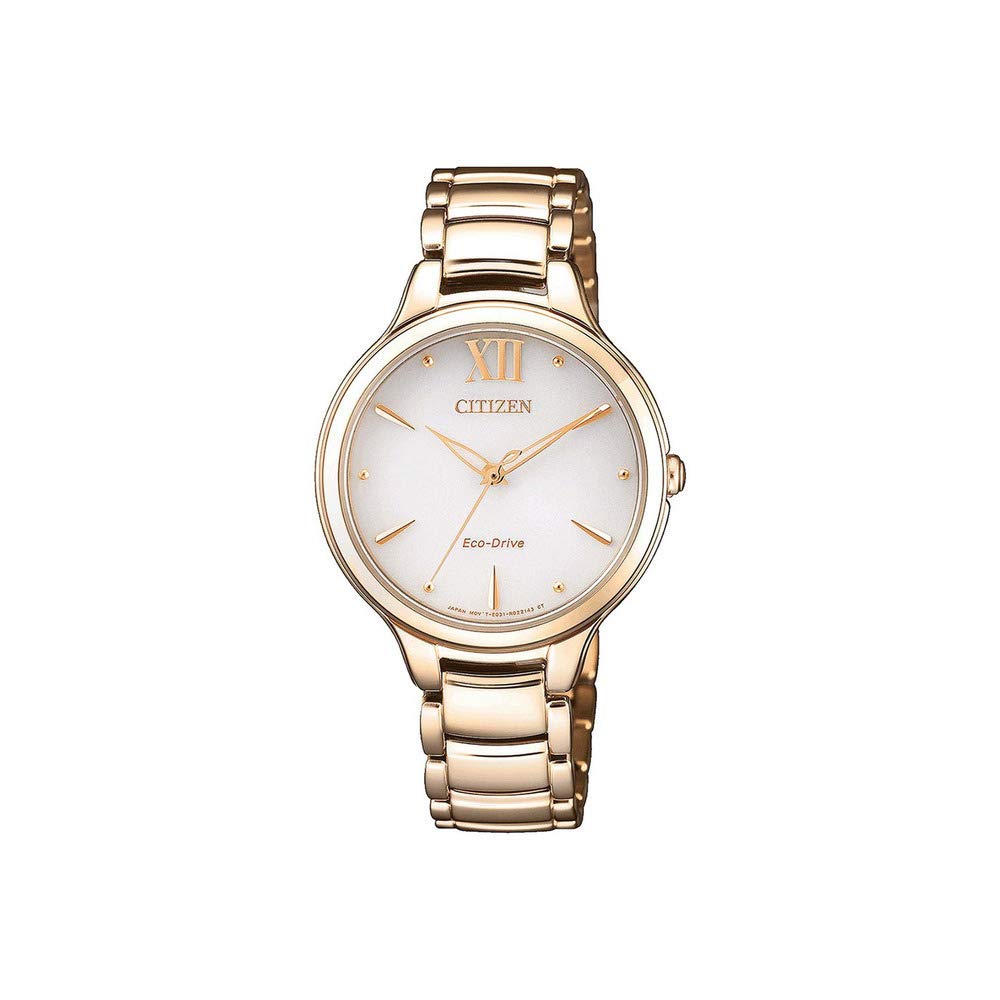 Citizen Eco Drive White Ladies Analog Business Solar Overseas Shipping Citizen EM0553-85A