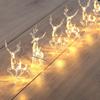 Декор для комнаты с оленями, гирлянда, теплый белый, 10 светодиодов