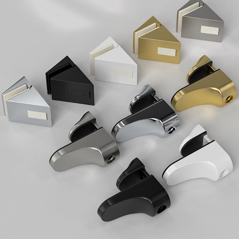 Multifunction Glass Shelf Mounting Brackets Modern Glass Shelf Holder Adjustable Clamps Wall Bracket for Glass or Wood Shelf
