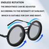 Handmade ND9 Rotating Adjustable Brightness Dimming Sunglasses Dual Polarized Anti-glare Fishing Glasses Sunglasses