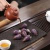 Фиолетовый песочный баклажан, чайный питомец, ручная работа, украшение в виде чайного питомца, реалистичная форма овоща, чайная скульптура, подставка для книжной полки.