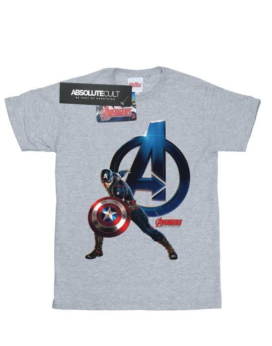 Marvel Mens Captain America Pose T-Shirt