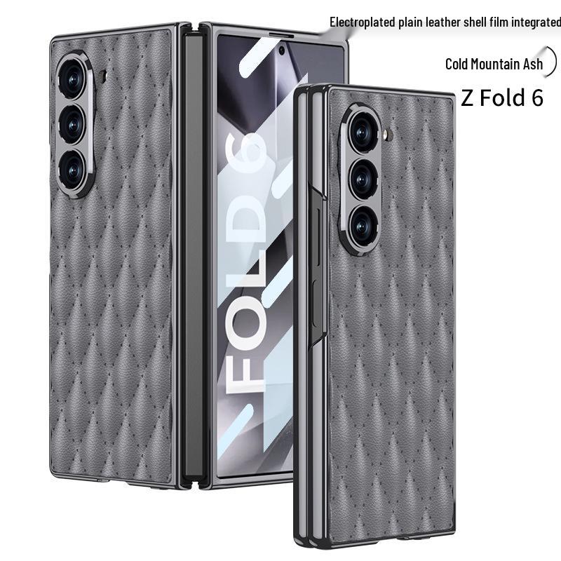 Чехол для Samsung Z Fold 6 - Ромбовидная решетка, Гальванизированная кожа, Дизайн, вдохновленный ароматами
