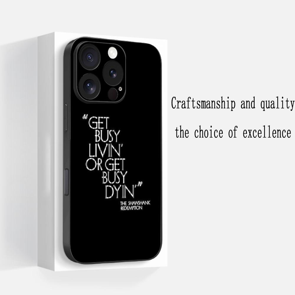 Classic Shawshank movie poster pattern Phone Case For iPhone 17 16 e 15 14 13 12 Plus Mini Pro Max Soft black Shockproof Cover
