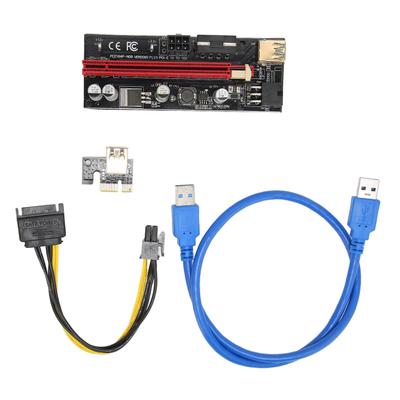 Карта-райзер PCIE 1X на 16X 4 твердотельных конденсатора 6-контактный интерфейс USB-кабель Фиксированная конструкция защелки PCIE GPU Райзер Express