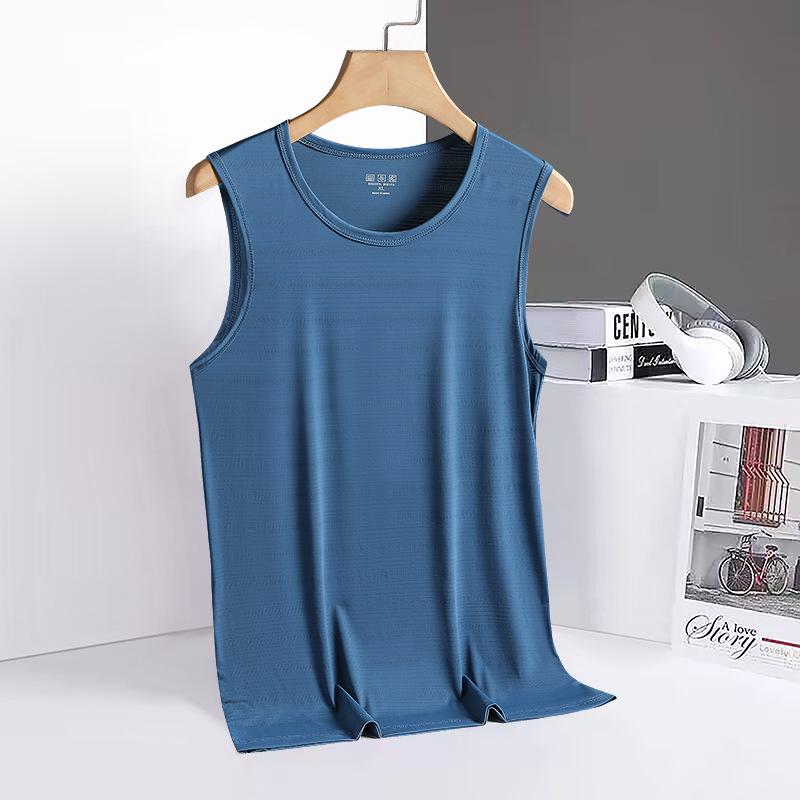 Men's Plus Size Quick-Dry Ice Silk Sleeveless Running Vest