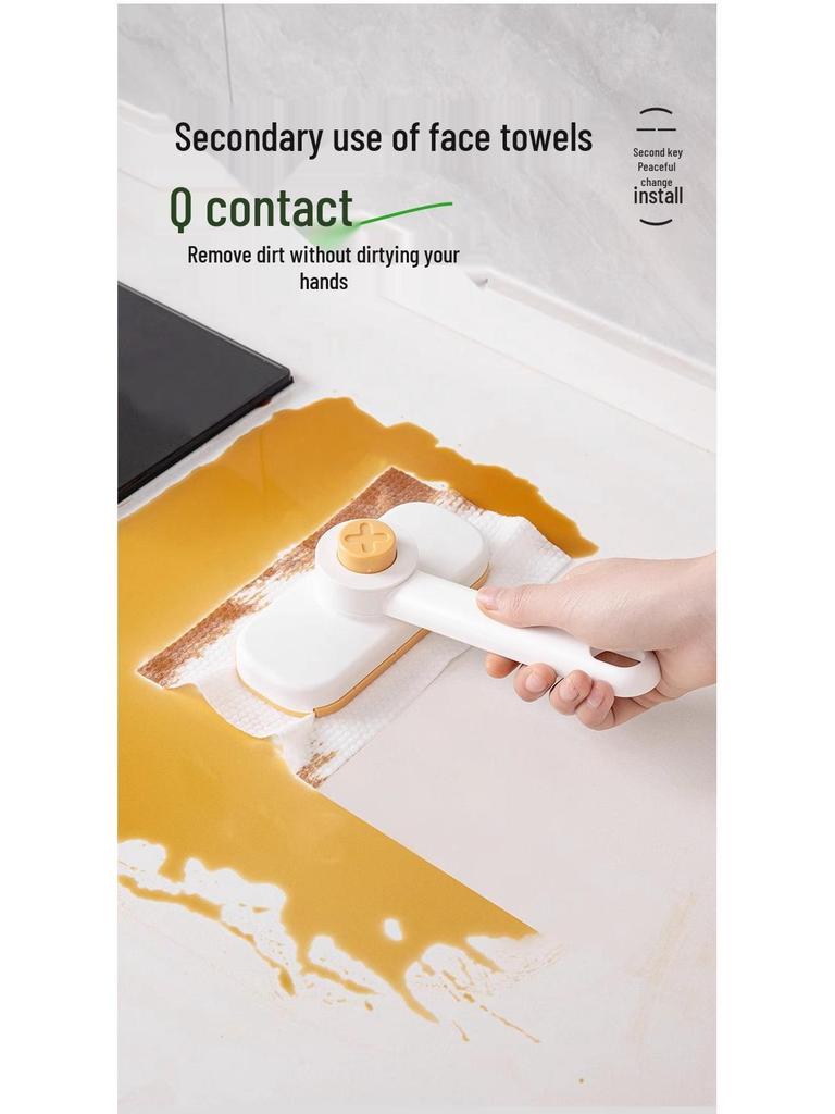 Вращающаяся мини-швабра и полотенце для умывания лица - Бесконтактный, многофункциональный инструмент для уборки дома
