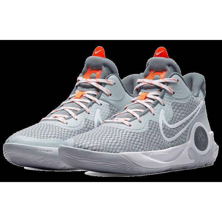 Nike Мужские кроссовки KD Trey 5 IX Pure Platinum Grey Cool-Grey Total-Orange CW3400-011