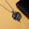 Vintage Viking Wolf Head Stainless Steel Necklace Men'S Pendant Punk Necklace Accessories