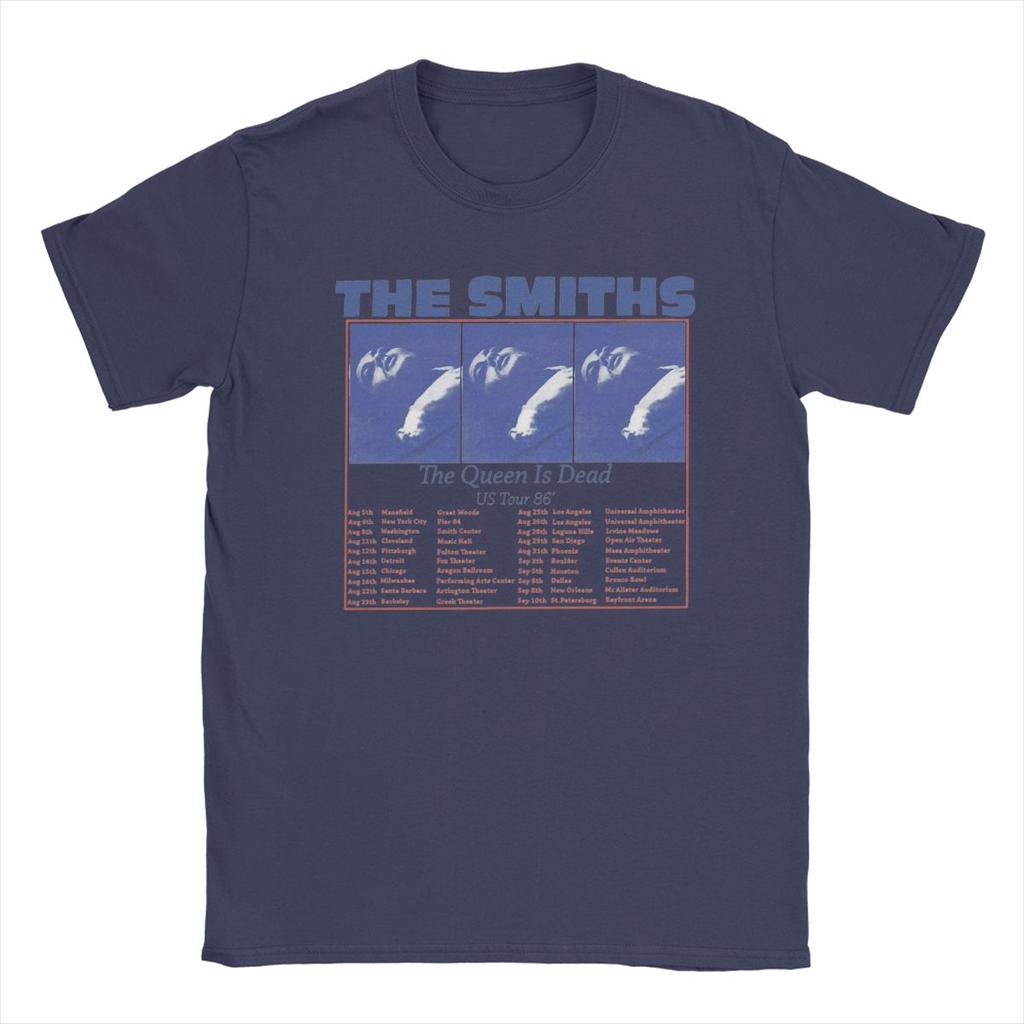 The Smiths Тур по США 86 The Queen Is Dead Футболка Унисекс Смешная Хлопковая Футболка С Круглым Вырезом С Коротким Рукавом Футболки Одежда Больших Размеров