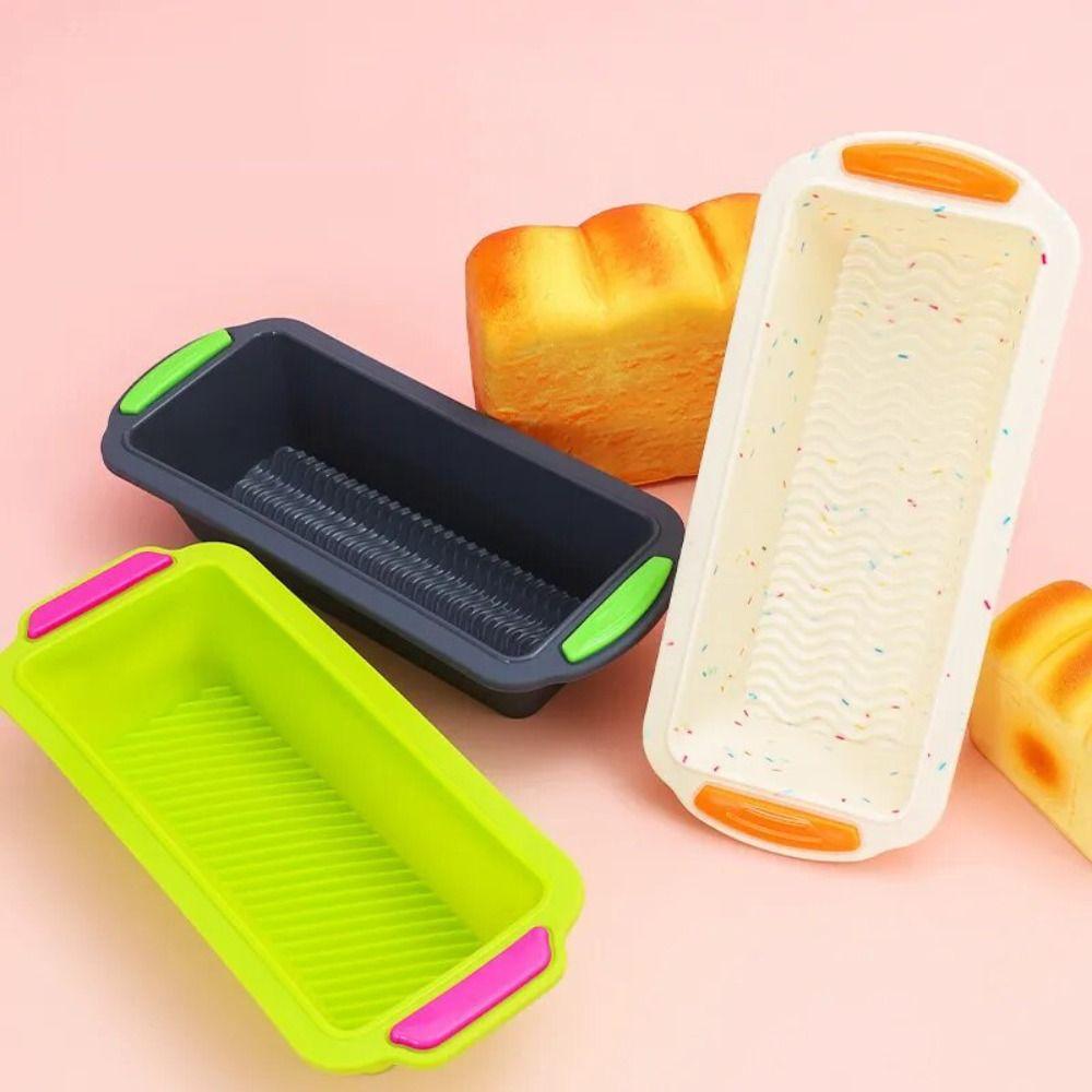 Non Stick Bread Baking Mold Heat Resistant Cake Mold Homemade Silicone Toast Baking Tray  Diy