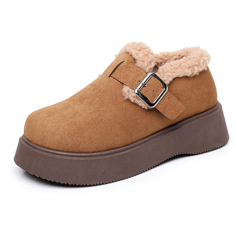 Обувь отправляется зимой, велюровые и теплые Birkenstocks, однопедальные, на толстой подошве, повседневные и удобные, снегоступы.
