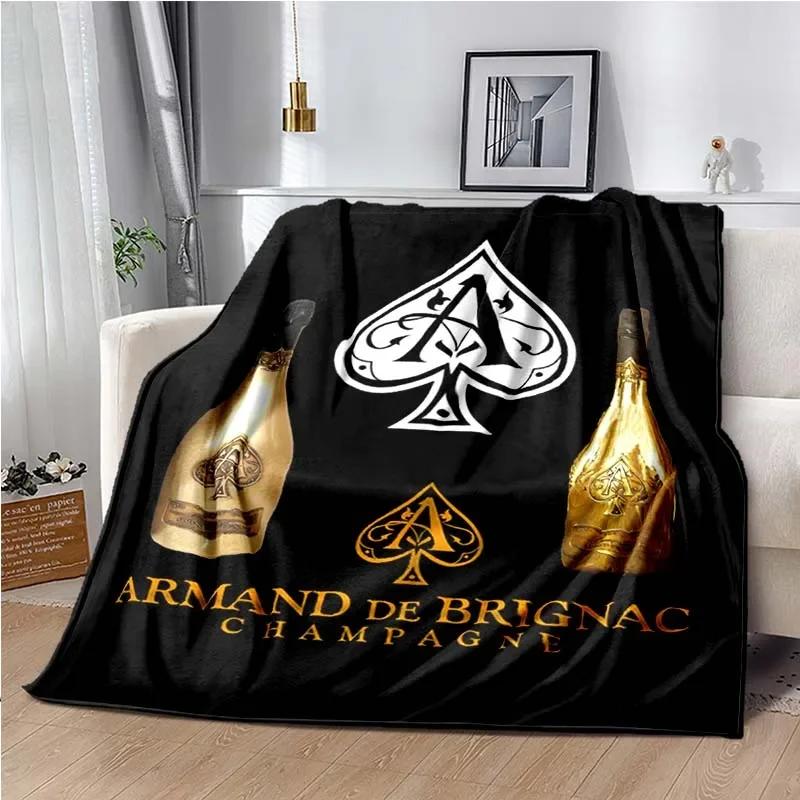 Плед Armand De Brignac Champagne, черный A, Легкий Теплый Изоляционный Диван-кровать Офис Автомобиль Наколенники Пледы, Decke#
