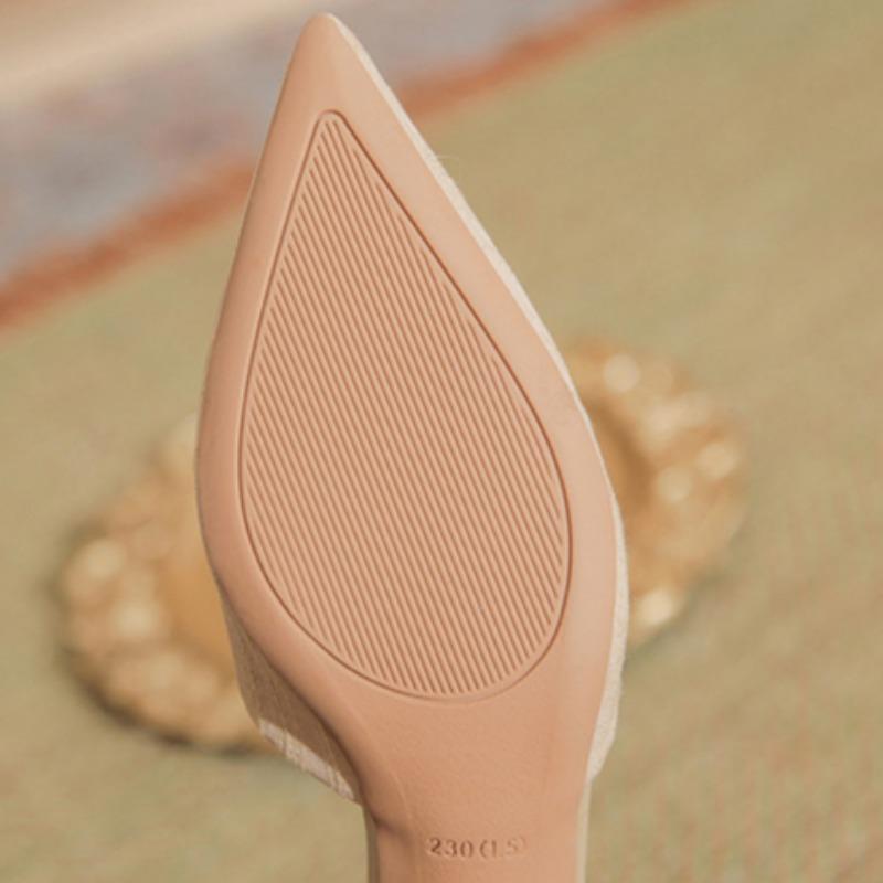 Летние женские туфли из полой кожи с плетением Temperament, освежающие туфли на высоком каблуке с острым носком Stiletto Temperament Single Shoes